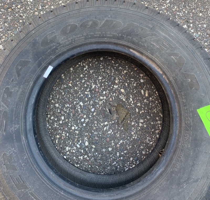 lot 67 image: Salvage Tires for 16 in. Rims. Imagine the DIY Projects you can do with these tires