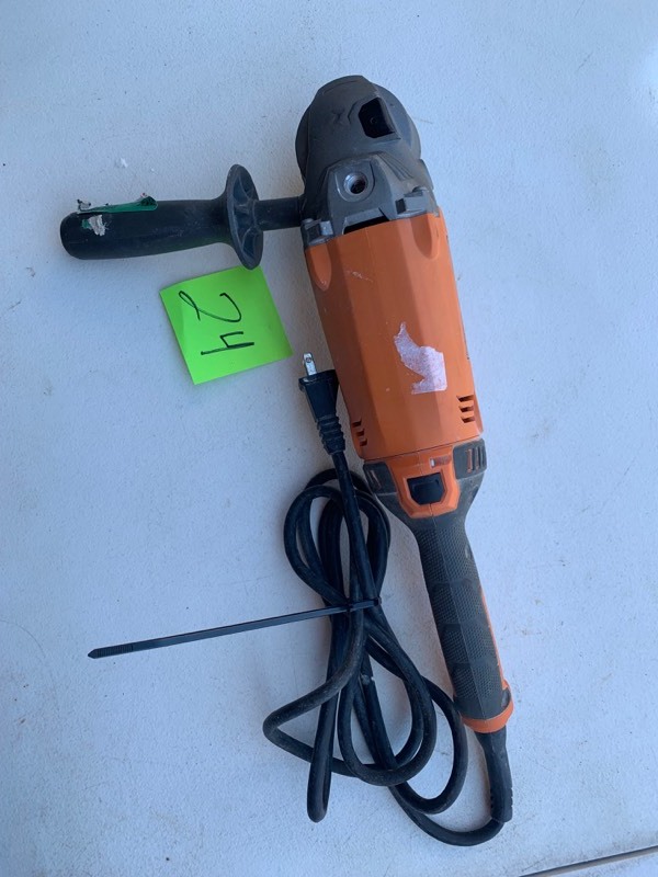 lot 24 image: Ridgid 7 in. Angle Grinder 15 Amp Motor- tool only