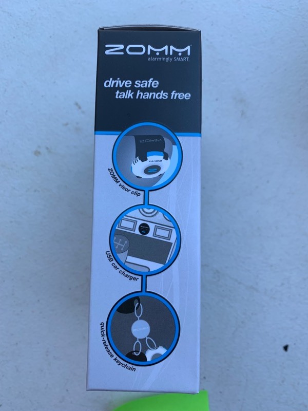 lot 28 image: ZOMM Safe Driving Kit Wireless Leash- USB Car Charger, Visor Clip, Key Chain and Mirco-USB Cable
