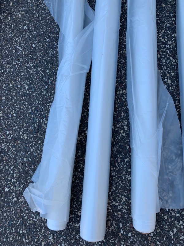 lot 29 image: Lot of 5- Rolls of Plastic Sheeting, Each roll- 4x 100, 4 mil, 400 Sq. Ft. Painting, Barriers, Building