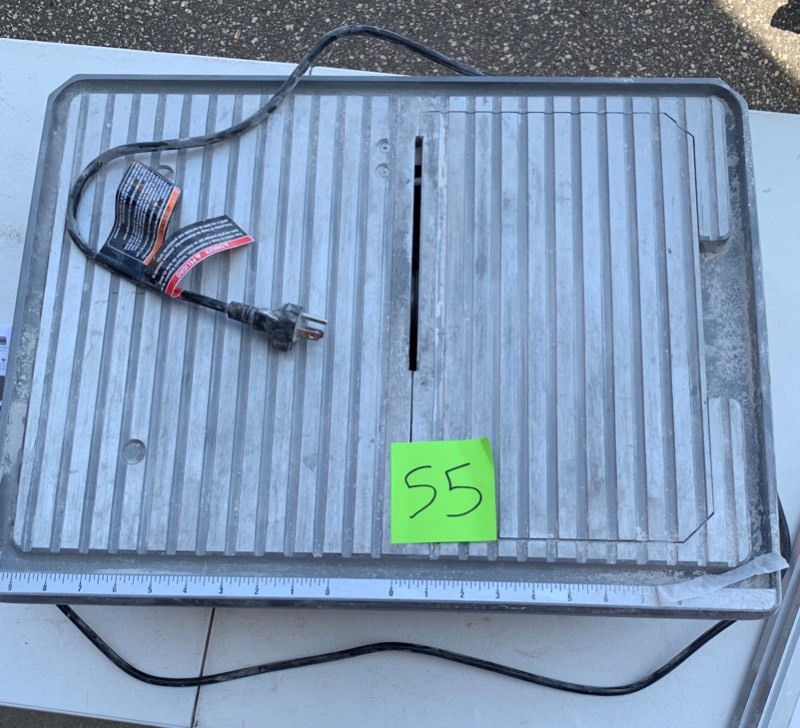 lot 55 image: Rigid 7 in. Portable Job site Wet Tile Saw- Tool Only