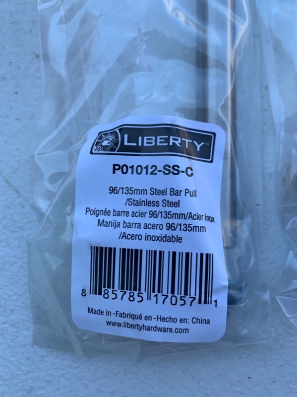lot 80 image: Lot of 10- Liberty Steel Bar Cabinet Pulls- Stainless Steel P01012-SS-C