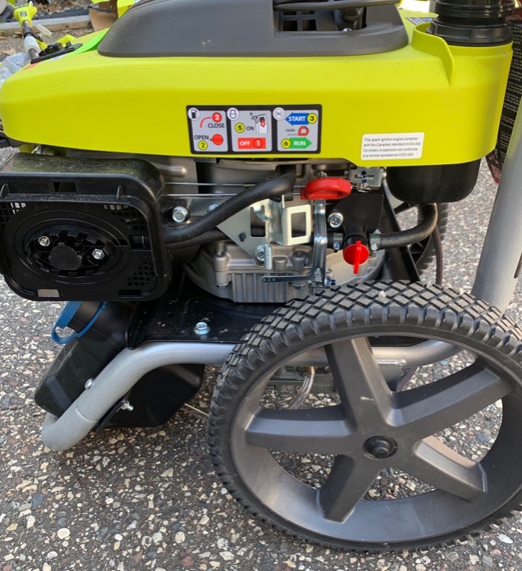lot 89 image: Ryobi 3200 PSI Electric Start Gas Pressure Washer Untested Salvage