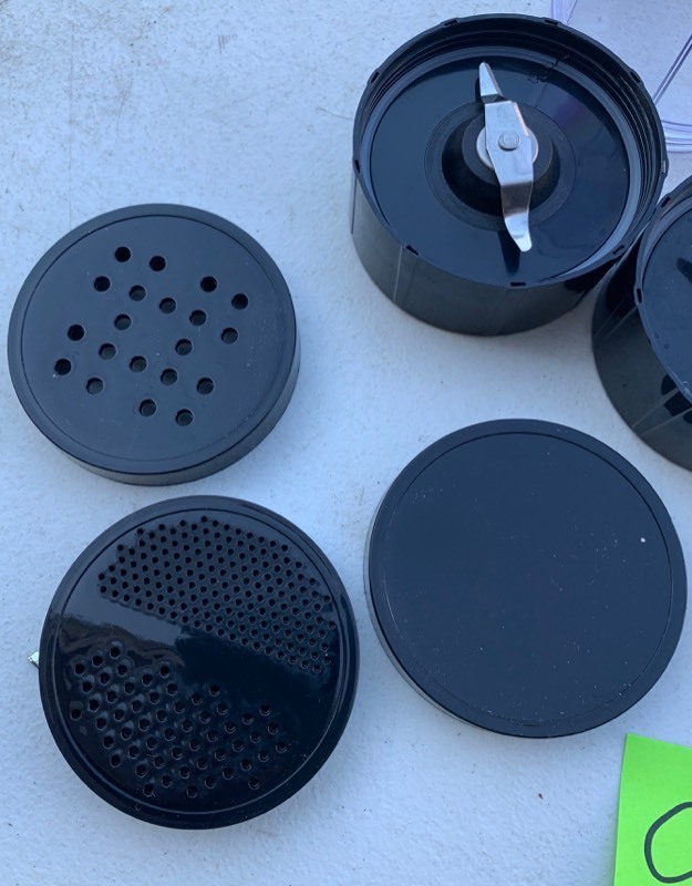 lot 97 image: Lot of- Bella Rocket Blender Replacement Blending Cups, Blades, Shaker tops and lip rings