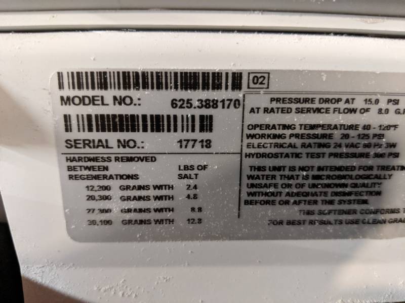 lot 5 image: Kenmore Water Softener