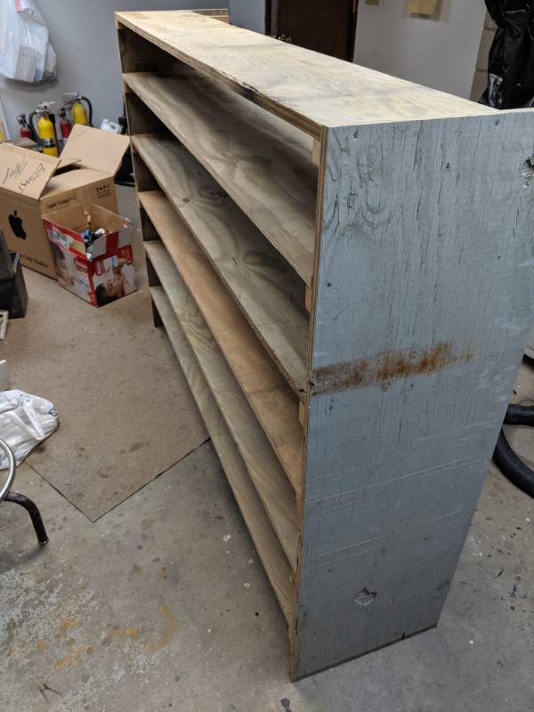 lot 12 image: Wooden 5-Shelf Organizer