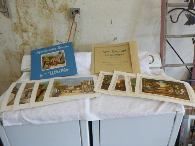 lot 47 image: Montmartre Scenes by M. Utrillo Prints and New England Landscapes by H.C. Wolcott Prints
