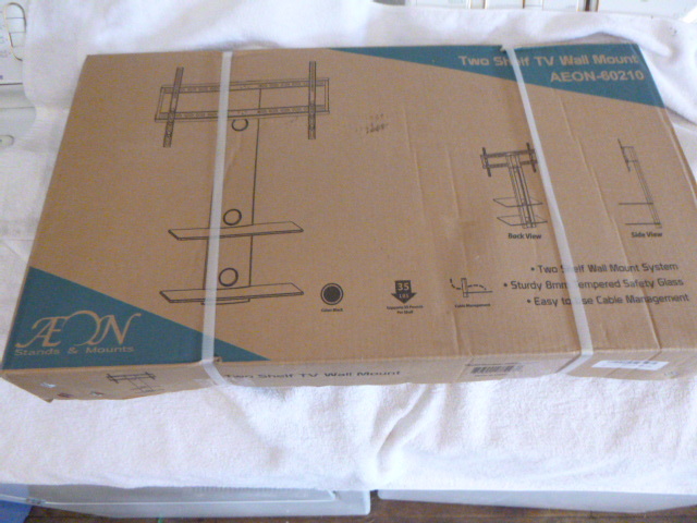 lot 56 image: NEW Aeon Two-Shelf TV Wall Mount