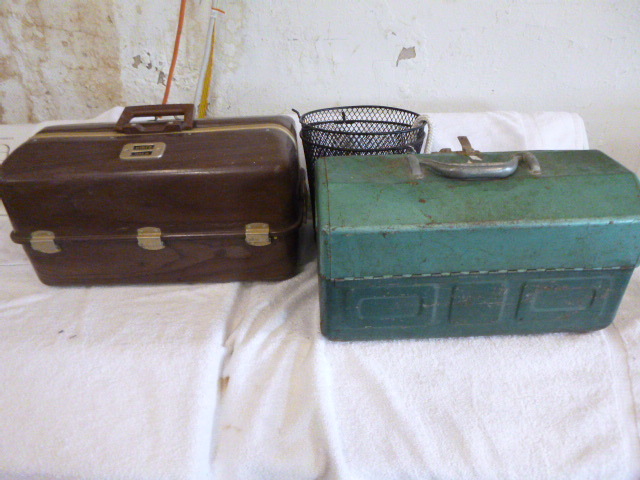lot 96 image: 2 Tackle Boxes and Minnow Trap