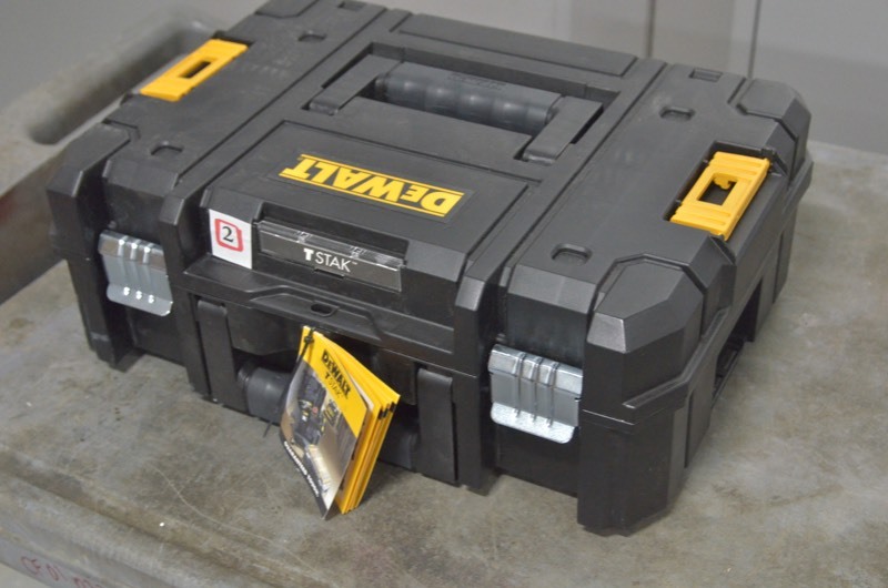 lot 2 image: Dewalt TSTAK II 13 in. Stackable Flat Top Tool Storage Case