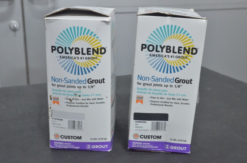 lot 8 image: Polyblend 10 lb. Non-Sanded Grout- #60 Charcoal, #115 Platinum
