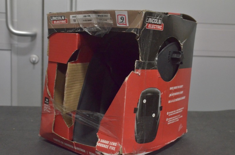 lot 9 image: Lincoln Electric Basic Welding Helmet with No. 10 Lens (4-12 in. x 5-14 in. Viewing Area)