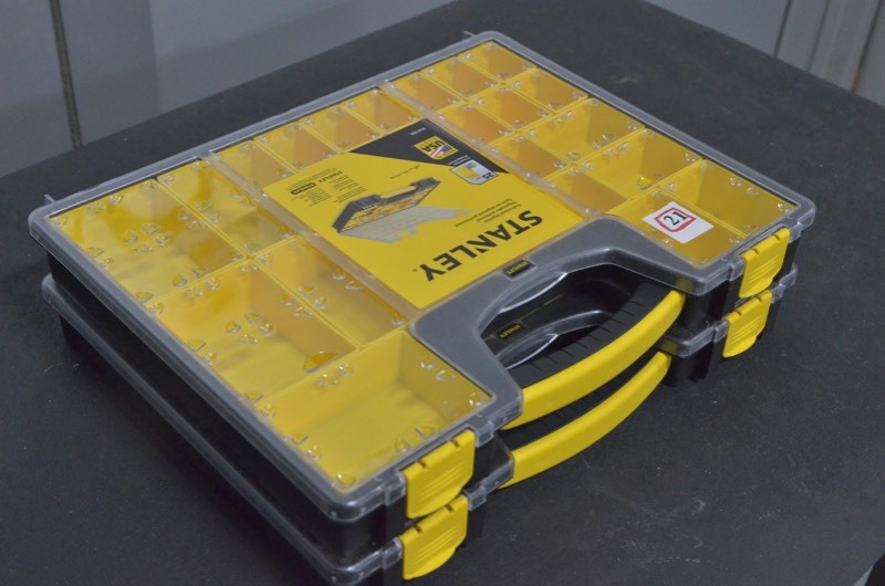 lot 21 image: Stanley 25-Compartment Shallow Pro Small Parts Organizer- Lot of 2