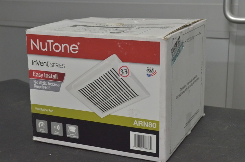 lot 33 image: NuTone InVent Series 80 CFM WallCeiling Installation Bathroom Exhaust Fan