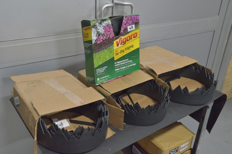 lot 48 image: Land Shark Pound-In Landscape Edging Project Kit- Lot of 3, Vigoro 20 ft. No-Dig Landscape Edging Kit- 1ct.