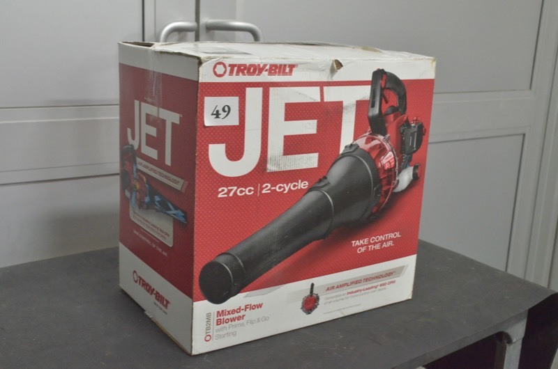 lot 49 image: Troy-Bilt 135 MPH 650 CFM 27cc 2-Cycle Gas Handheld Jet Blower with JumpStart Capabilities