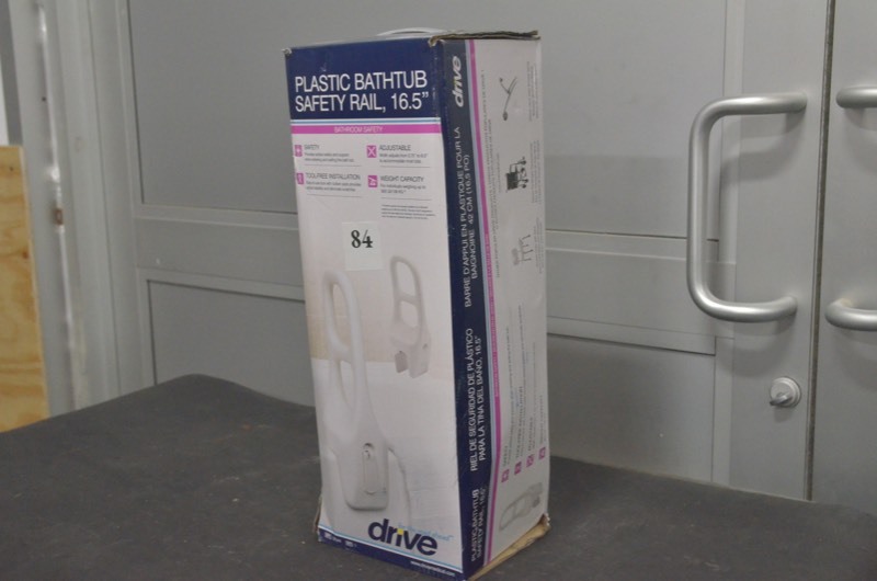 lot 84 image: Drive 16 in. x 1 in. Bath Shower Tub Grab Rail in White