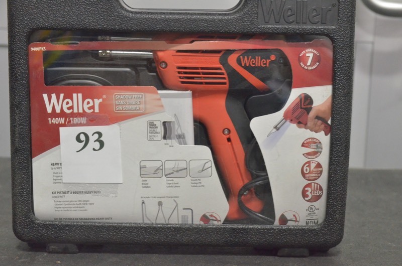 lot 93 image: Weller 100-Watt140-Watt Soldering Gun Kit