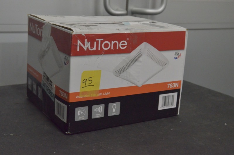 lot 95 image: Nutone 50 CFM Ceiling Bathroom Exhaust Fan with Light