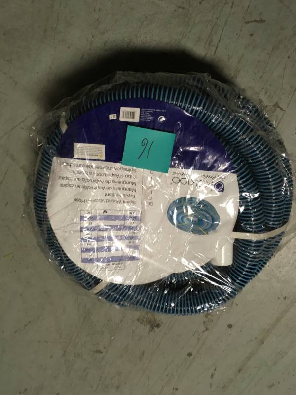 lot 16 image: Kokido 1.5 in. Dia 50 ft. Heavy-Duty Sprial Wound Swimming Pool Vacuum Hose in very good condition