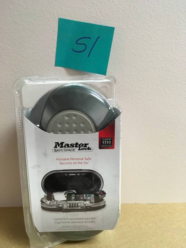 lot 51 image: Master Lock 5900d Safespace Portable Safe, Gunmetal Grey not used