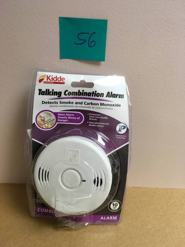 lot 56 image: Kidde Battery Operated Smoke and Carbon Monoxide Combination Detector with Voice Alarm and Photoelectric Sensor not used