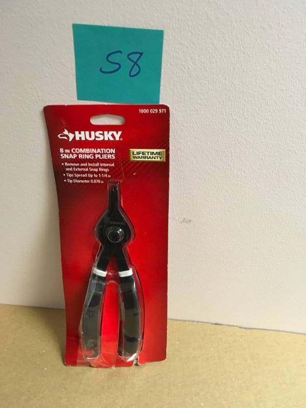 lot 58 image: Husky 8 in. Snap Ring Pliers in good condition