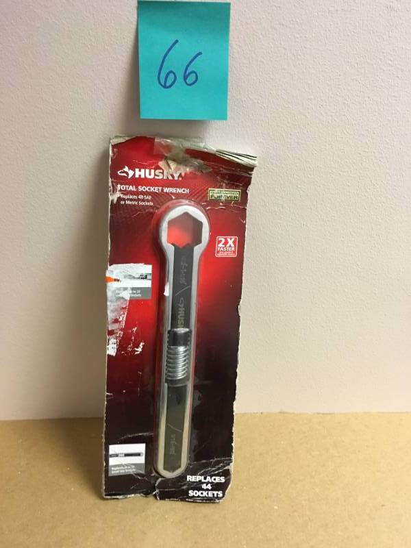 lot 66 image: husky Total Socket Wrench Replaces 48 Sae Or Metric Sockets  in good condition
