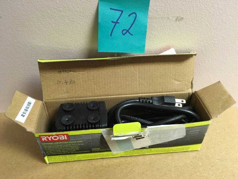 lot 72 image: RYOBI Universal Water Pump in good condition