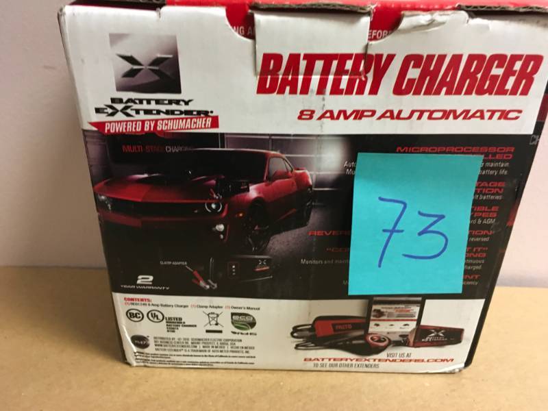 lot 73 image: Schumacher Battery Extender 6-Volt or 12-Volt, 8 Amp Battery ChargerMaintainer in good condition