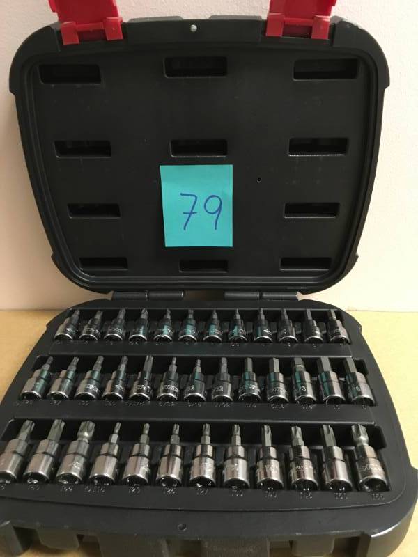 lot 79 image: Husky 38 in. Drive Master Bit Socket Set (37-Piece) in good condition