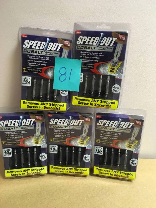 lot 81 image: Ontel Speed Out Speed Out Cobalt Extractor (4-Piece) in good condition