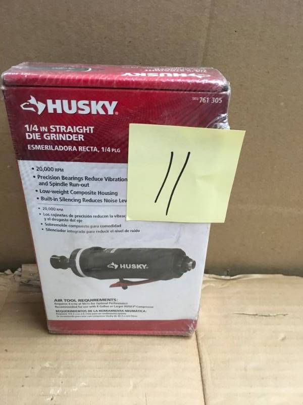 lot 11 image: Husky 14 in. Straight Die Grinder  in good condition
