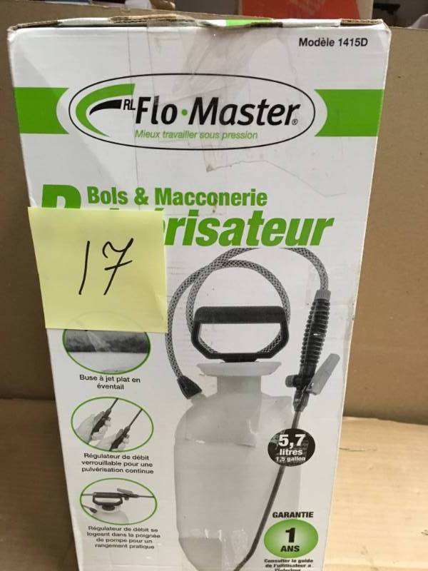 lot 17 image: RL Flo-Master 1.5 gal. Deck Sprayer  in good condition