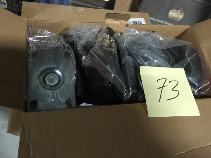 lot 73 image: Husky 5 in. Black PP Caster Kit not used