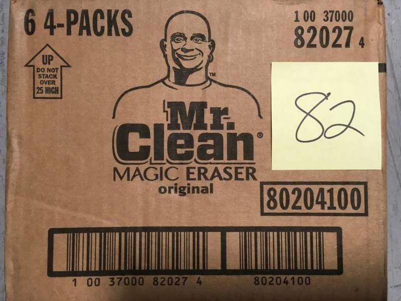 lot 82 image: Mr. Clean Original Magic Eraser 6 - 4 PACKS not used