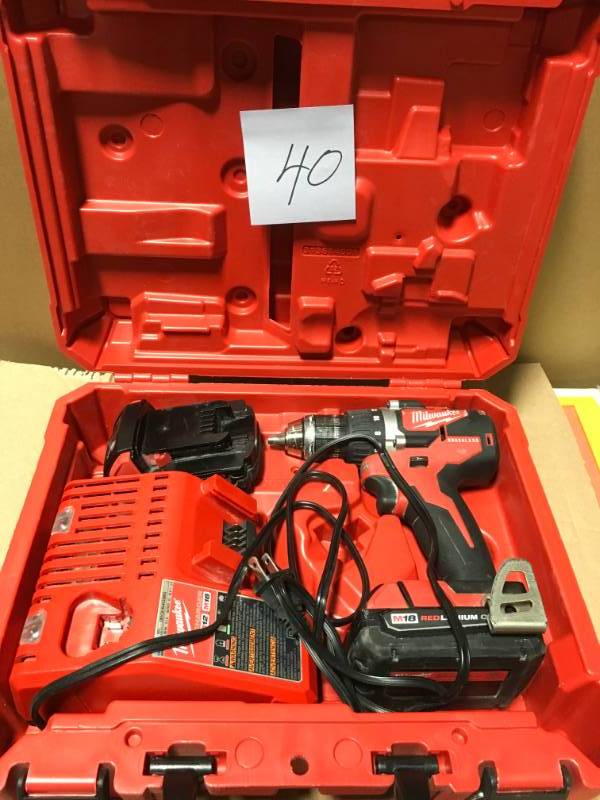 Milwaukee M18 18-Volt Lithium-Ion Brushless Cordless 12 in. Compact DrillDriver USED in good condition