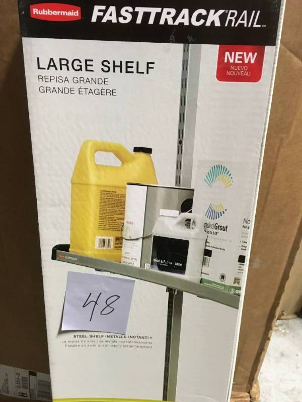 Rubbermaid FastTrack Garage 31.5 in. W x 9.5 in. D Large Metal Shelf  in good condition