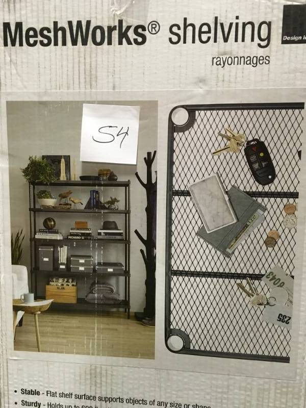 Design Ideas MeshWorks 5-Shelf Metal Sage Green Freestanding Shelving Unit  in good condition