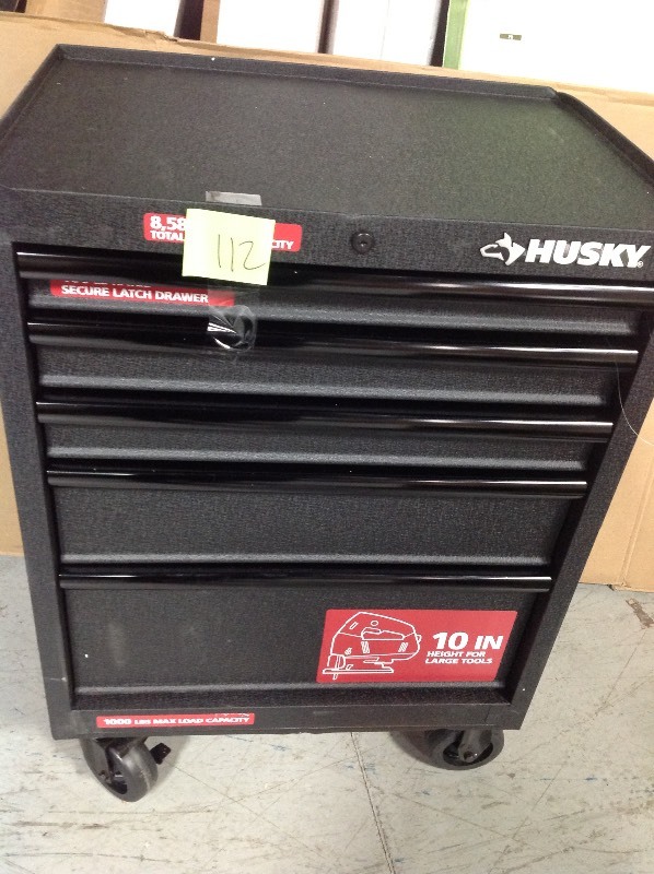 Husky 27 in. 5-Drawer Rolling Cabinet Tool Chest in Textured Black