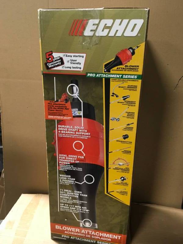 lot 20 image: ECHO PAS 129 MPH 347 CFM Leaf Blower Attachment not used