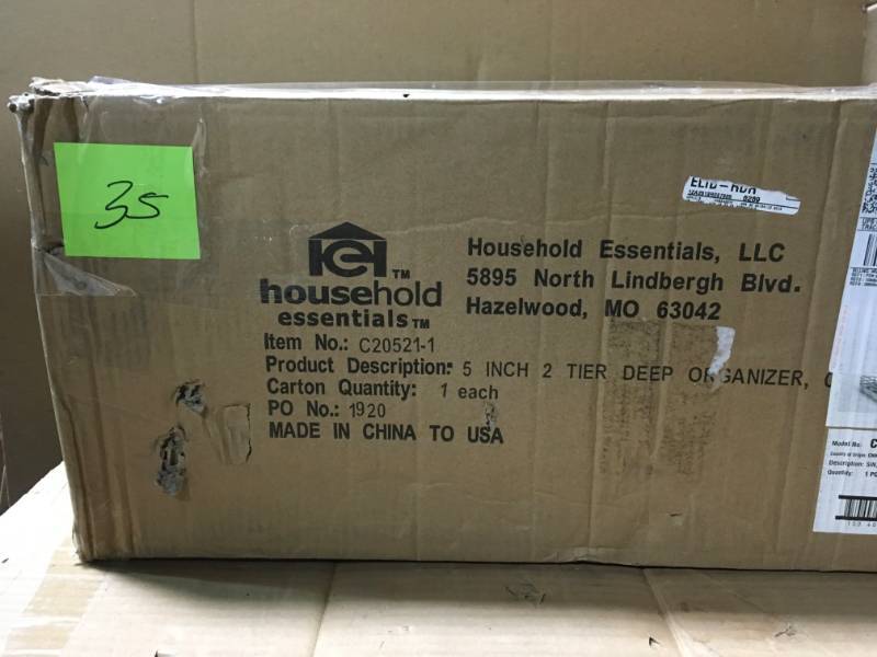 lot 35 image: Household Essentials Glidez Narrow Sliding Organizer, 5, Chrome by Household Essentials in good condition