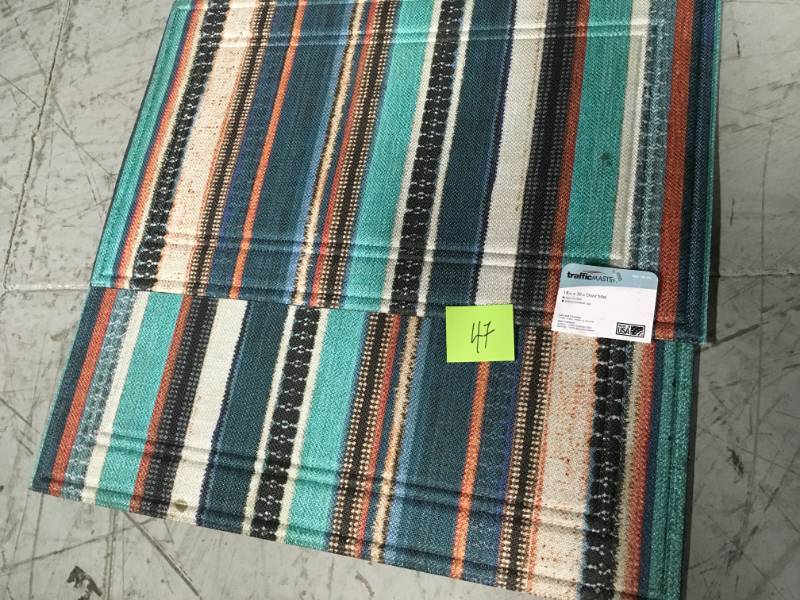 lot 47 image: TrafficMASTER Stripes Sea Glass 18 in. x 30 in. Door Mat in good condition