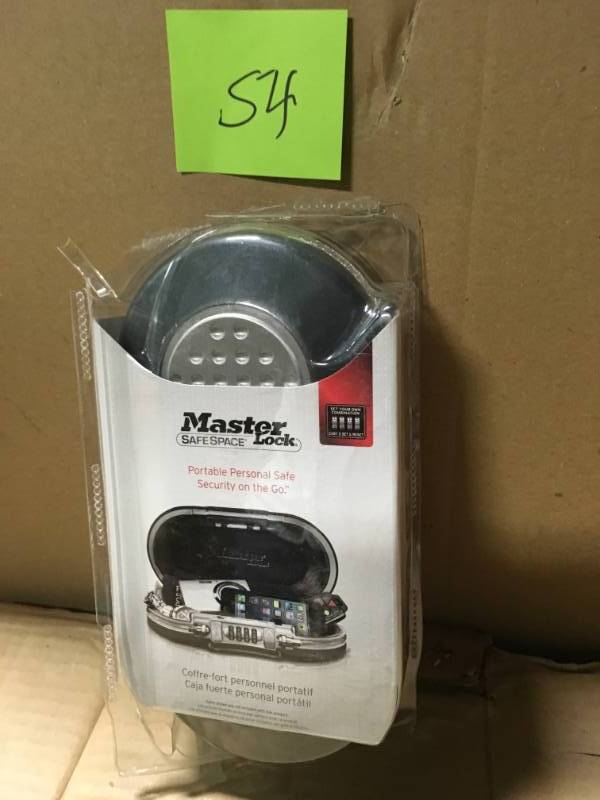 lot 54 image: Master Lock 5900d Safespace Portable Safe, Gunmetal Grey in good condition