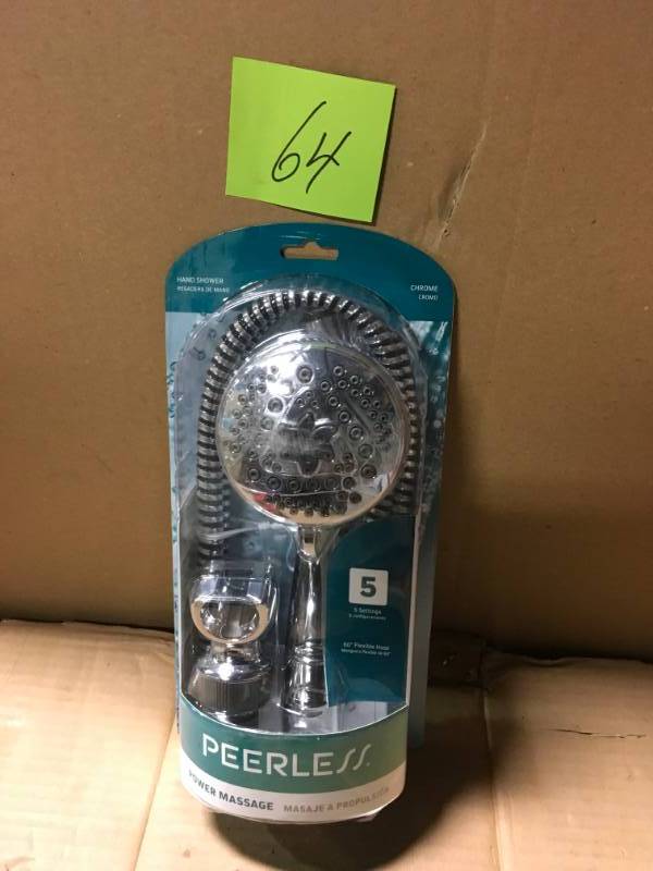 lot 64 image: Delta Faucet 76515C CHR 5Spr Hand Shower in good condition