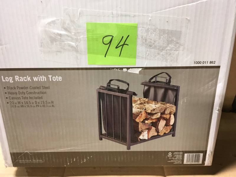lot 94 image: 20 in. Log Holder with Tote not used