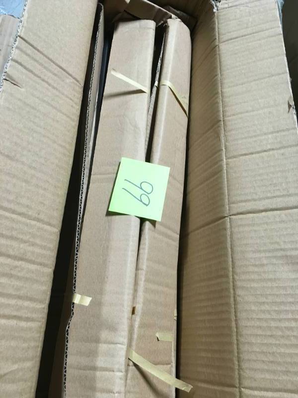 lot 99 image: Crates & Pallet 24 in. Black Steel 2-Rod Hairpin Leg (4-Pack) not used