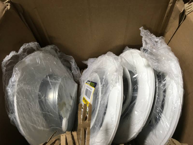 lot 105 image: SPEEDI-GRILLE 6 in. Round Ceiling Air Vent Register, White with Fixed Cone Diffuser and Bowtie Damper not used
