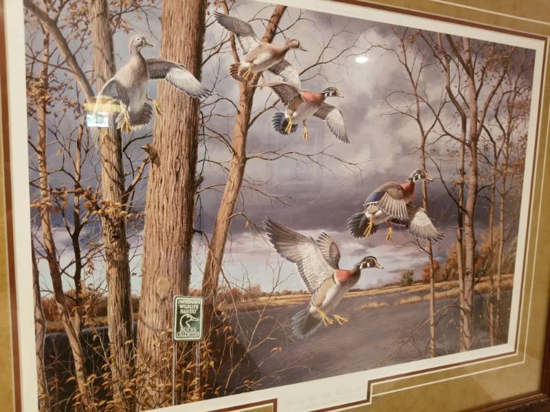 lot 37 image: David A. Maas Fruits of Your Labor Wood Ducks Print