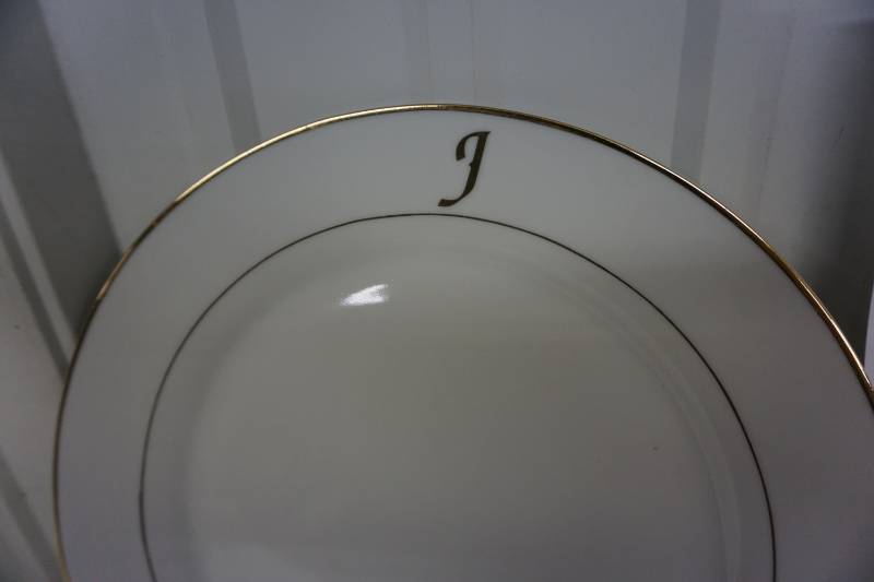 lot 100 image: 41 - Sets of 40 pc Monogram Dinnerware